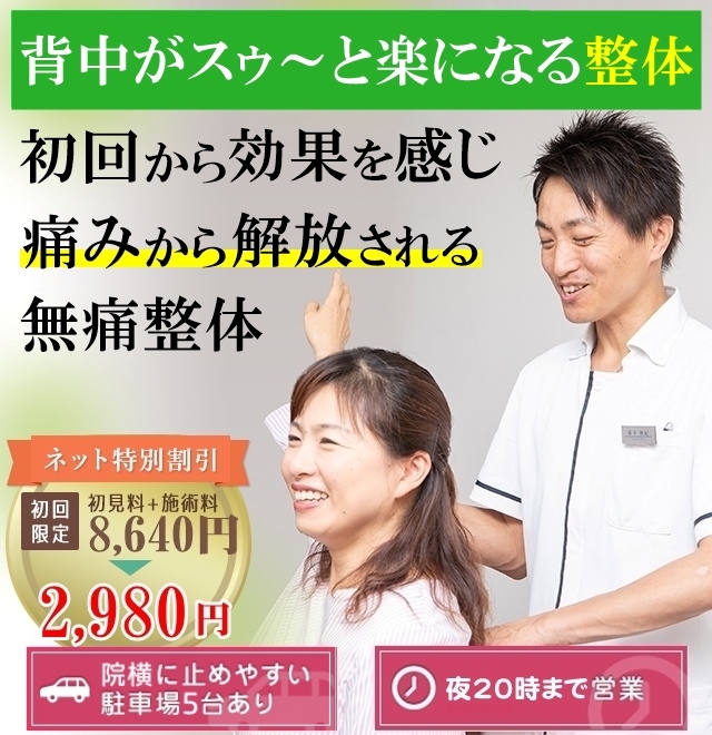 背中の痛み 和歌山の整体 医療関係者や専門家も絶賛 廣井整体院